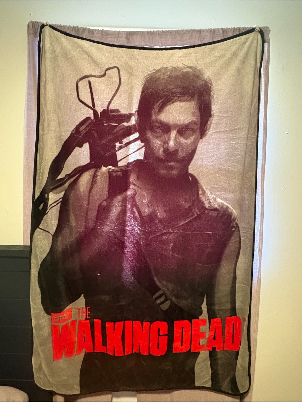 The Walking Dead Daryl Dixon Graphic Fleece Throw 46 x 60